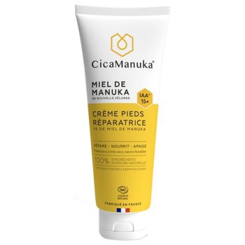 Crème pieds réparatrice bio CicaManuka - tube de 75 ml