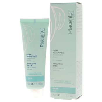 Crème régulatrice peaux mixtes, grasses Placentor végétal - tube de 50 ml