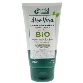 Crème réparatrice bio 3 en 1 aloe vera MKL Green Nature - tube de 150 ml