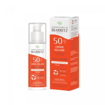 Crème solaire Alga maris très haute protection spf 50 Laboratoires de Biarritz - tube de 50 ml