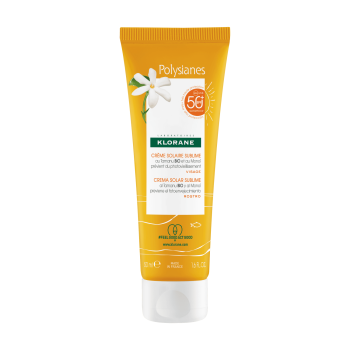 Crème solaire sublime au Tamanu bio et Monoï visage spf 50 Klorane - tube de 50 ml