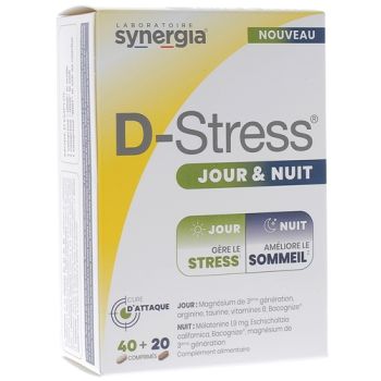 D-Stress jour et nuit Synergia - boîte de 60 comprimés