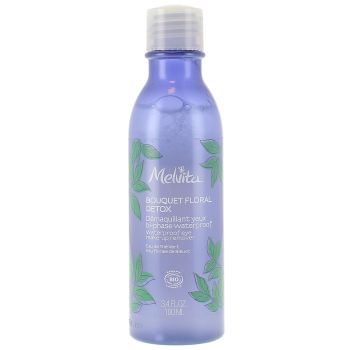 Démaquillant yeux bi-phase bouquet floral détox waterproof bio Melvita - bouteille de 100 ml