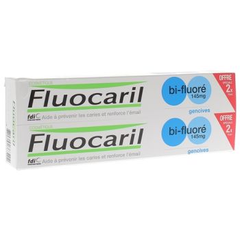 Dentifrice bi-fluoré 145mg Gencives Fluocaril - 2 tubes de 75ml