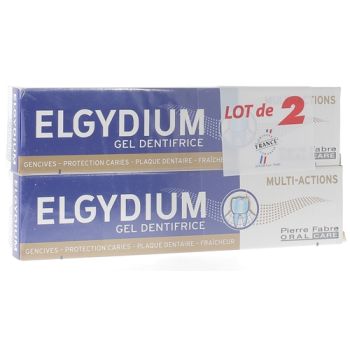 Dentifrice Multi-Actions Elgydium - 2 tubes de 75ml