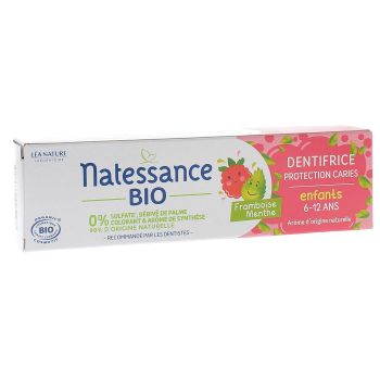 Dentifrice Protection caries enfants 6-12 ans bio Natessance - tube de 75 ml