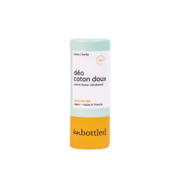 Déo coton doux Unbottled - stick de 50g