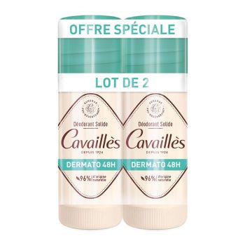 Déodorant Dermato 48h Rogé Cavaillès - lot de 2 sticks de 40ml