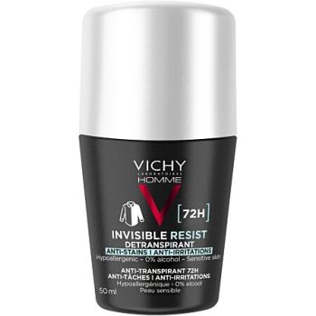 Invisible resist Déodorant homme détranspirant anti-irritations 72h Vichy - roll-on de 50ml