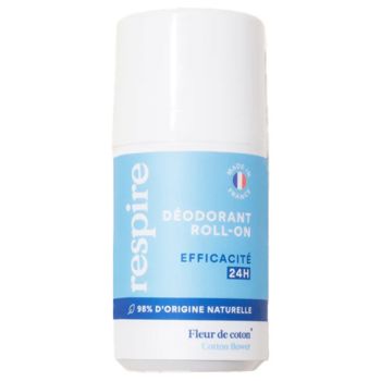 Déodorant Roll-on Fraîcheur 24h Fleur de coton Respire - roll-on de 50ml