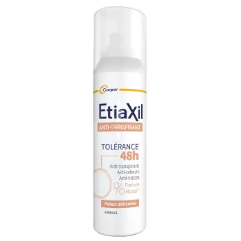 Déodorant anti-transpirant 48h peaux sensibles Etiaxil - spray de 150ml