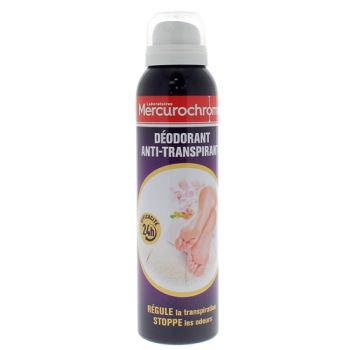 Déodorant anti transpirant pieds Mercurochrome - spray de 150 ml