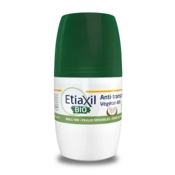 Déodorant anti-transpirant végétal bio parfum coco Etiaxil - roll-on de 50ml