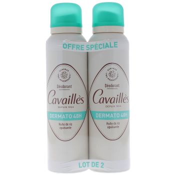 Déodorant dermato 48H Rogé Cavaillès - lot de 2 sprays de 150 ml