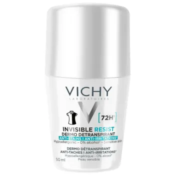 Déodorant invisible résist détranspirant anti-irritations 72h Vichy - roll-on de 50ml