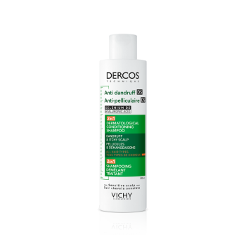 Dercos shampooing antipelliculaire démêlant traitant 2en1 Vichy - flacon de 200ml