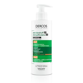 Dercos shampooing antipelliculaire démêlant traitant 2en1 Vichy - flacon de 400ml