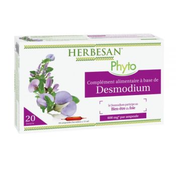 Desmodium bien-être du foie Herbesan - boite de 20 ampoules