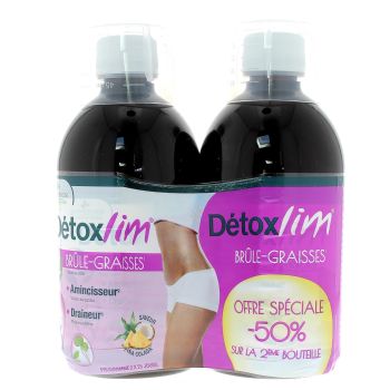 Détoxlim Brûle-graisses 3 Chênes - lot de 2 flacons de 500ml