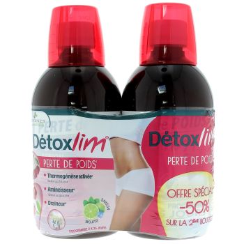 Détoxlim Perte de poids 3 Chênes - lot de 2 flacons de 500ml