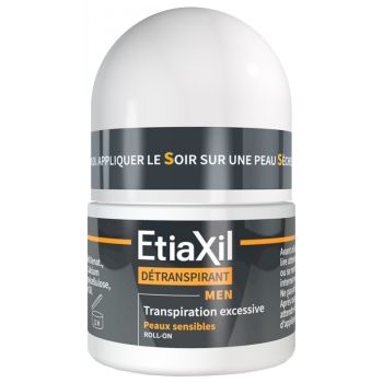 Détranspirant Men homme aisselles peau sensible Etiaxil - roll-on de 50 ml