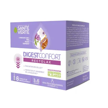 DigestConfort rectolax Santé Verte - boite de 6 canules de microlavement