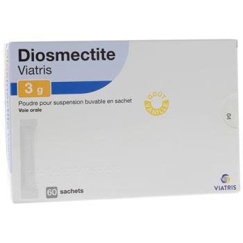 Diosmectite 3g sachets poudre pour suspension buvable en sachet Viatris - boite de 60 sachets