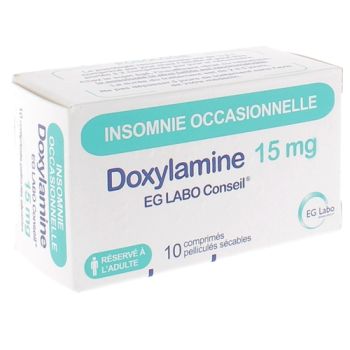 Doxylamine 15 mg EG Labo Conseil - boite de 10 comprimés