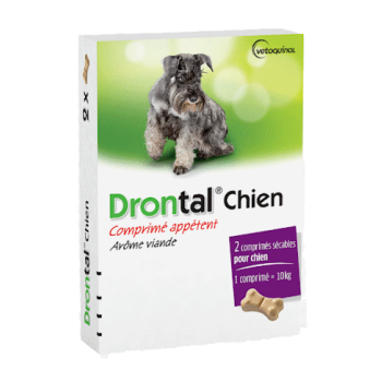 Drontal chien comprimé appétent Vetoquinol - boite de 2 comprimés