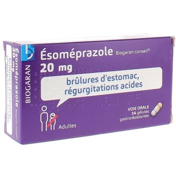 Esoméprazole 20 mg Biogaran Conseil - 14 gélules gastrorésistantes