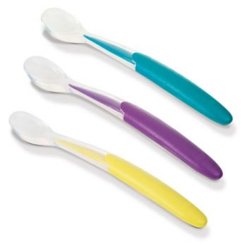 Easy Learning Cuillères douces silicone dès 4 mois NUK - lot de 3 cuillères