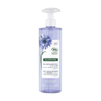 Eau micellaire 3 en 1 au Bleuet bio Klorane - flacon de 400ml