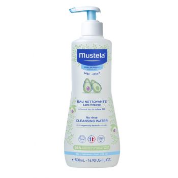 Eau nettoyante sans rinçage peau normale Mustela - flacon-pompe de 500 ml