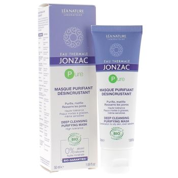 Eau thermale Jonzac Masque purifiant désincrustant bio Léa Nature - tube de 50 ml