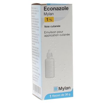 Econazole 1% emulsion Mylan - 1 flacon de 30g