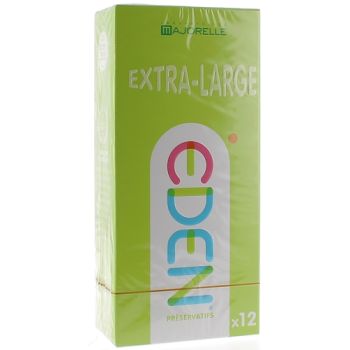 Eden Préservatifs extra-larges lubrifiés Laboratoire Majorelle - boîte de 12 préservatifs