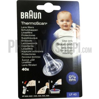 Embouts jetables pour thermomètre auriculaire Braun - boite de 10 embouts