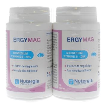 Ergymag Magnésium Nutergia - lot de 2 boîtes de 90 gélules