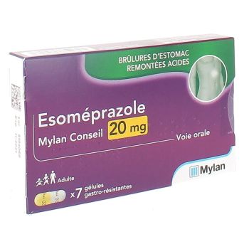 EsOméprazole 20 mg Mylan - 7 gélules gastro-résistantes