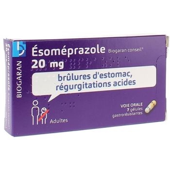 Esoméprazole 20 mg Biogaran Conseil - 7 gélules gastrorésistantes