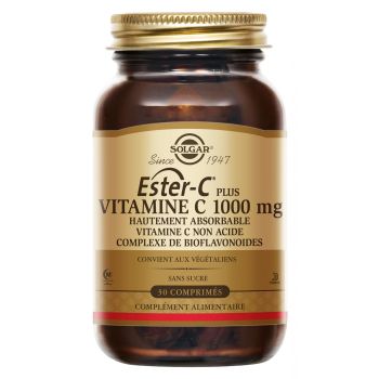 Ester C Plus Vitamine C 1000 mg Solgar - pot de 30 comprimés