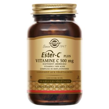 Ester C Plus Vitamine C 500 mg Solgar - pot de 50 gélules