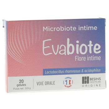 Evabiote flore intime Besins Healthcare - boite de 20 gélules