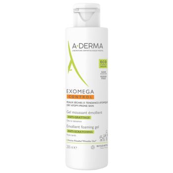 Exomega Control Gel moussant émollient A-derma - flacon de 200 ml