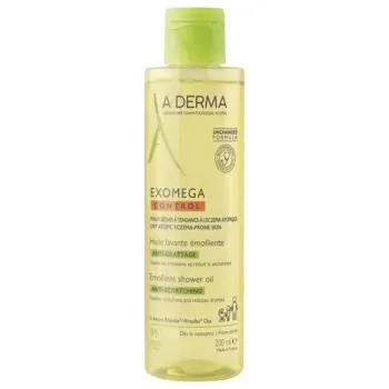 Exomega Control Huile lavante émolliente anti-grattage A-derma - flacon de 200 ml