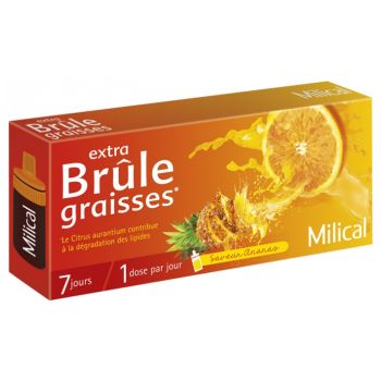 Extra brûle-graisses saveur ananas Milical - boîte de 7 doses