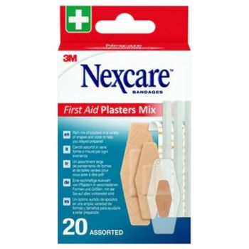 First Aid Plasters Mix Nexcare - boîte de 20 pansements