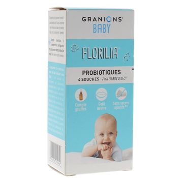 Florilia Sirop probiotiques bébé Granions - flacon compte-gouttes de 8ml