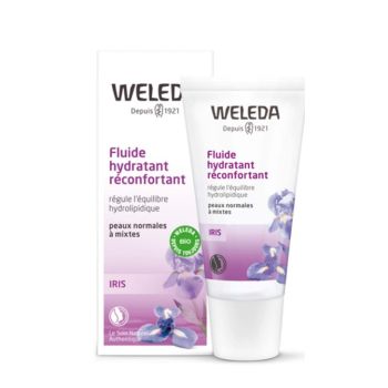 Fluide hydratant réconfortant à l'iris bio Weleda - tube de de 30 ml