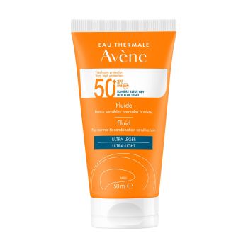 Fluide solaire SPF 50+ très haute protection Avène - tube de 50 ml